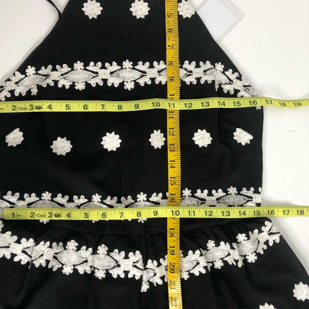 Endless Rose Black White Embroidered Romper M NWT - Picture 6 of 8